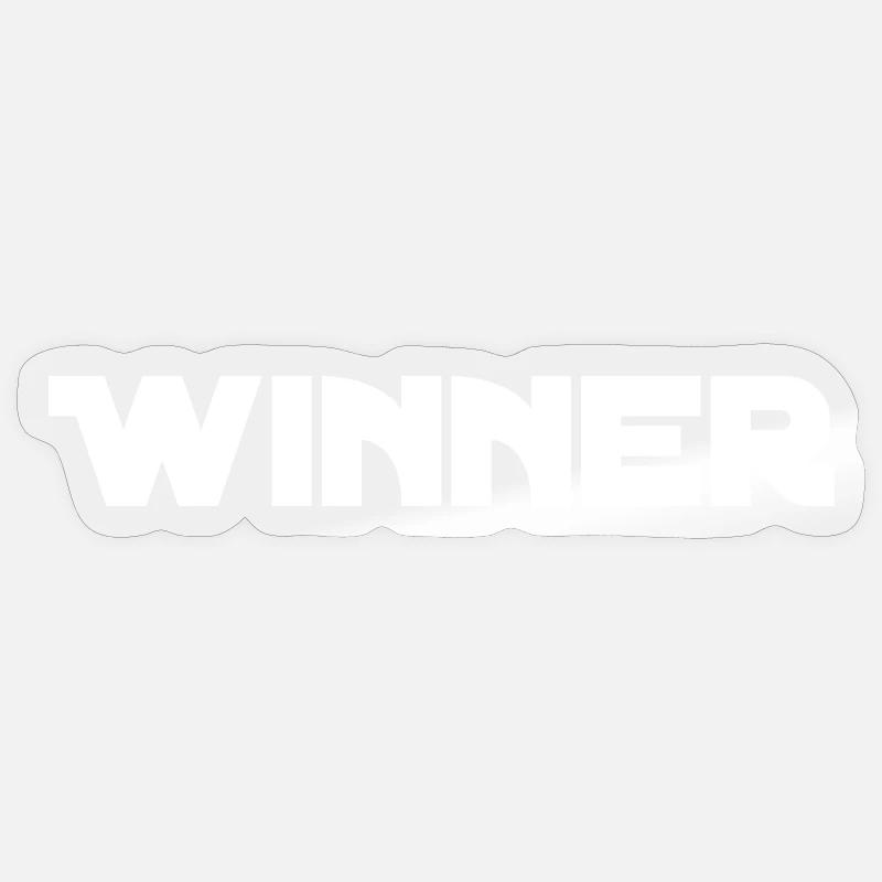 Winner - Sticker size S (10 x 10 cm) - transparent glossy
