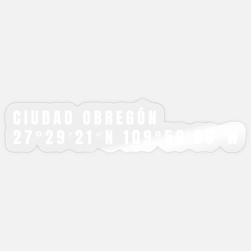 Sonora, Mexico Coordinates Sticker size S (10 x 10 cm)