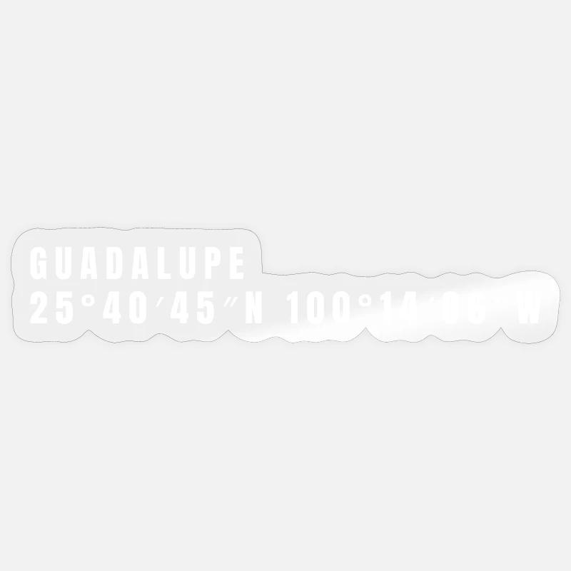 Nuevo León, Mexico Coordinates Sticker size S (10 x 10 cm)