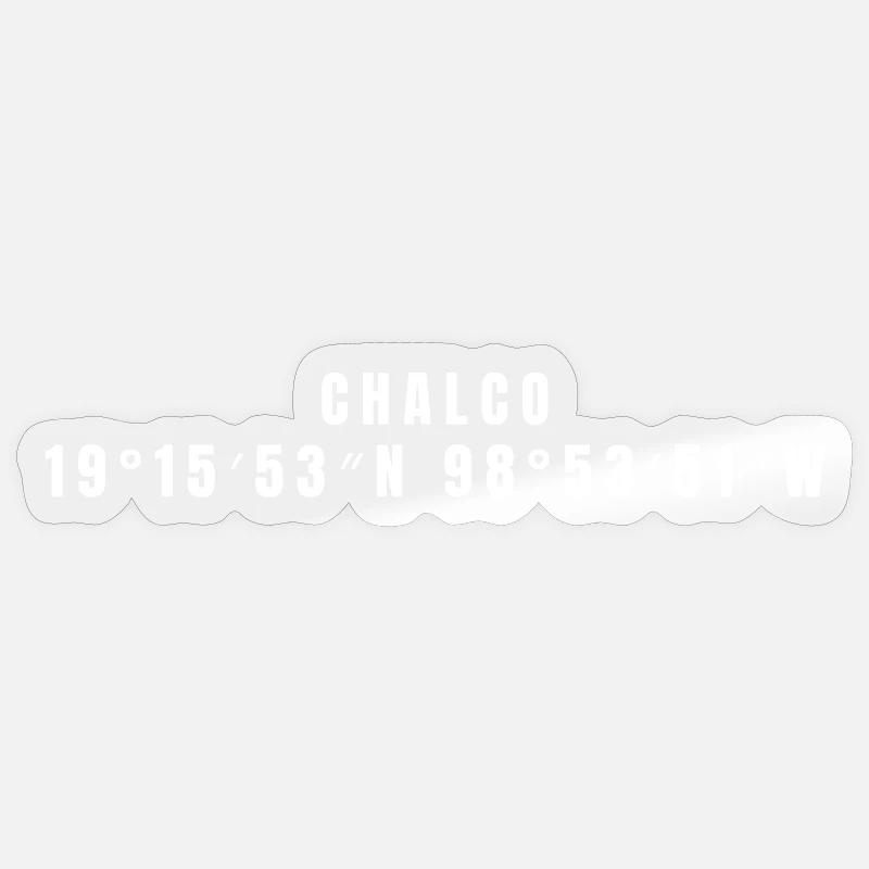 Coordonnées Chalco Mexico - Sticker taille S (10 x 10 cm) - brillant transparent