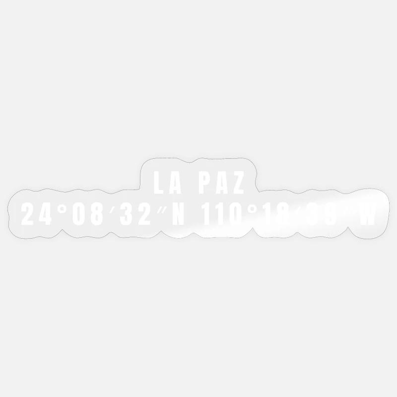 La Paz, Mexico Coordinates Sticker size S (10 x 10 cm)