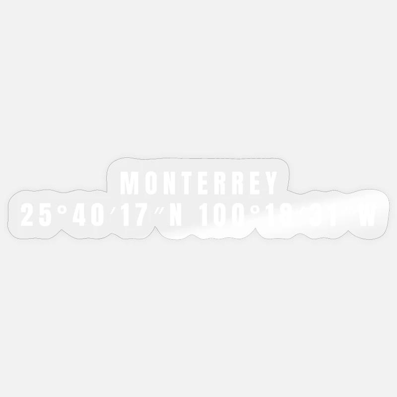 Monterrey, Mexico Coordinates Sticker size S (10 x 10 cm)