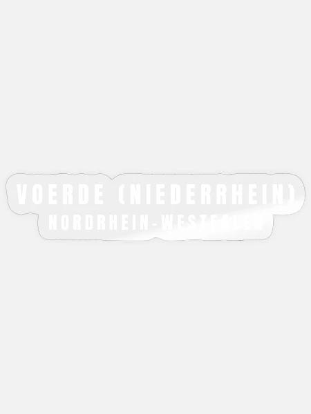 Voerde (Niederrhein) Nordrhein-Westfalen - Sticker Größe S (10 x 10 cm) - Transparent glänzend