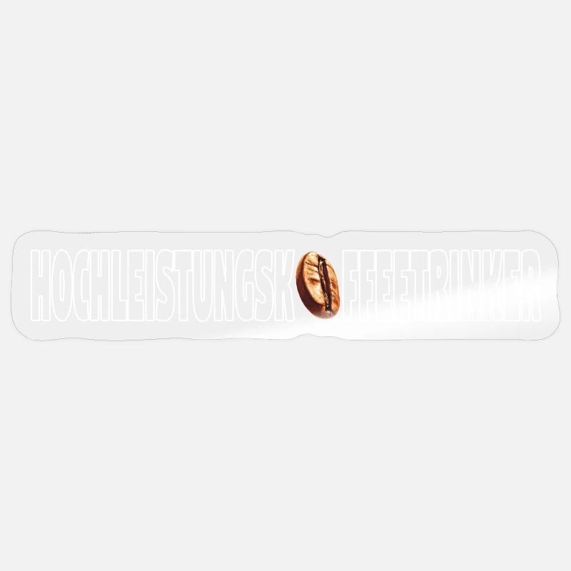High-performance coffee drinker, white Sticker size S (10 x 10 cm)