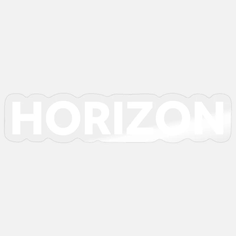 Weißer Horizont - Sticker Größe S (10 x 10 cm) - Transparent glänzend