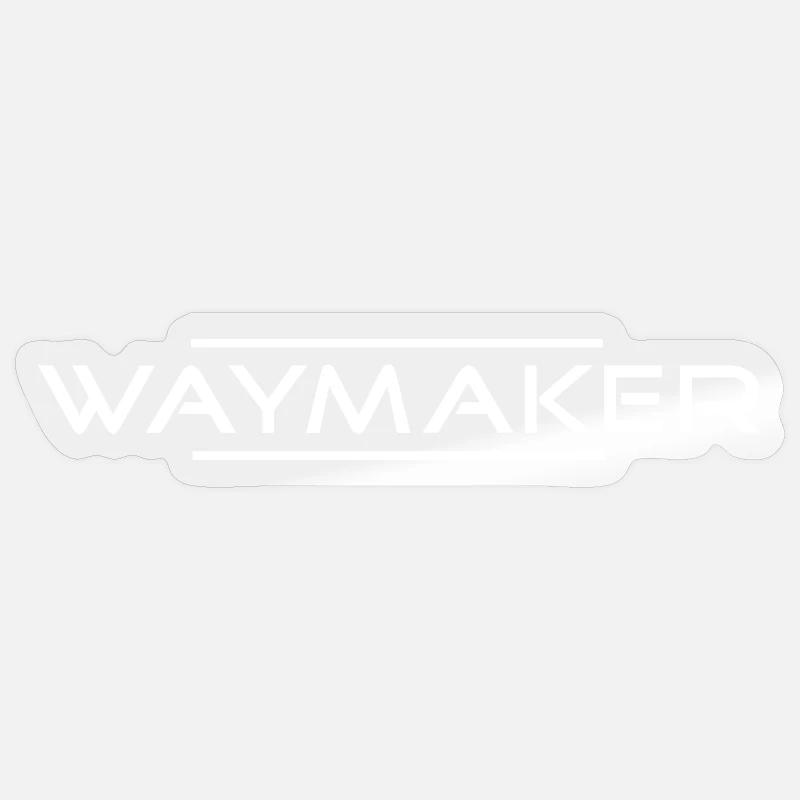 WAYMAKER by csdesign - Sticker Größe S (10 x 10 cm) - Transparent glänzend