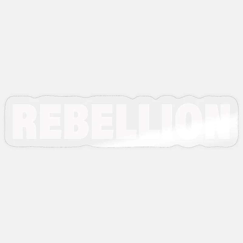 REBELLION - Sticker Größe S (10 x 10 cm) - Transparent glänzend