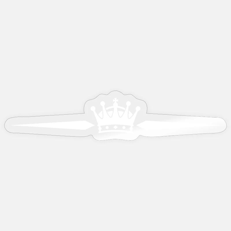 Krone Majestät - Sticker Größe S (10 x 10 cm) - Transparent glänzend