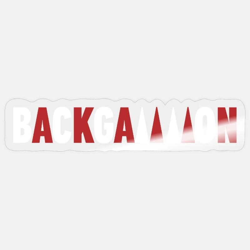 Backgammon - Sticker Größe S (10 x 10 cm) - Transparent glänzend