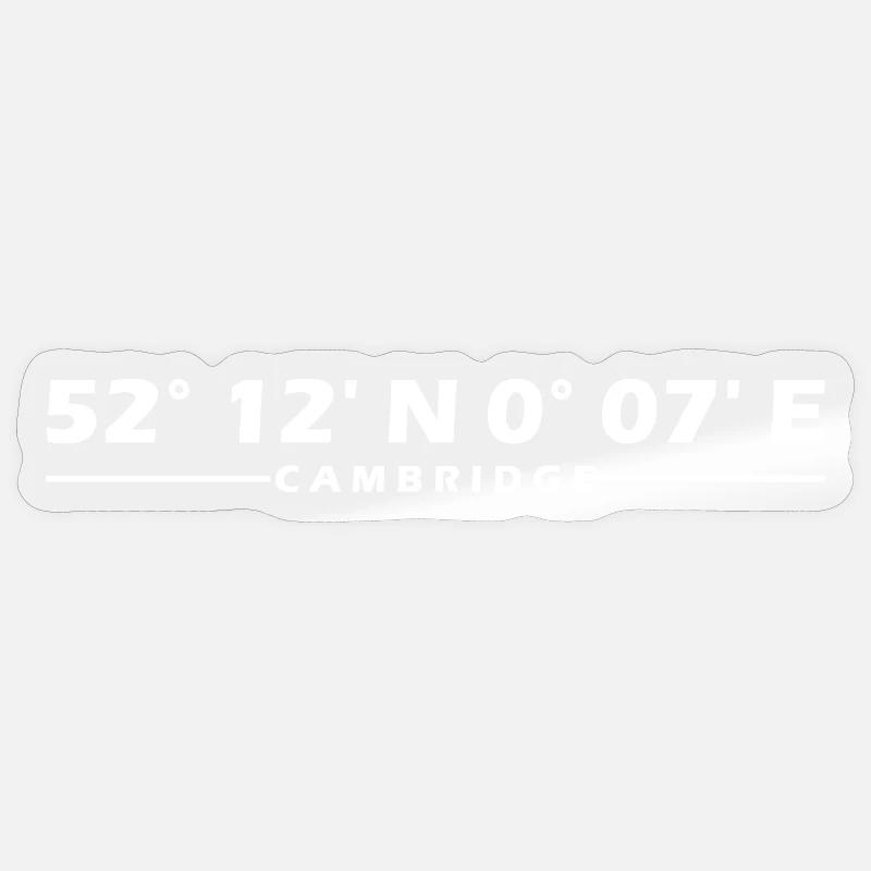 Cambridge Coordinates Sticker size S (10 x 10 cm)