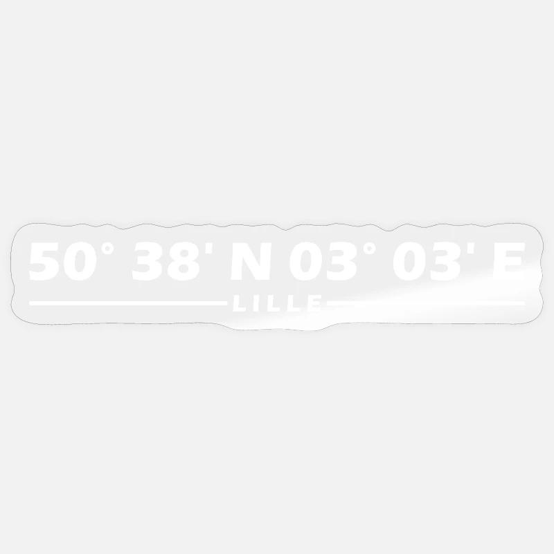 Lille Coordinates Sticker size S (10 x 10 cm)