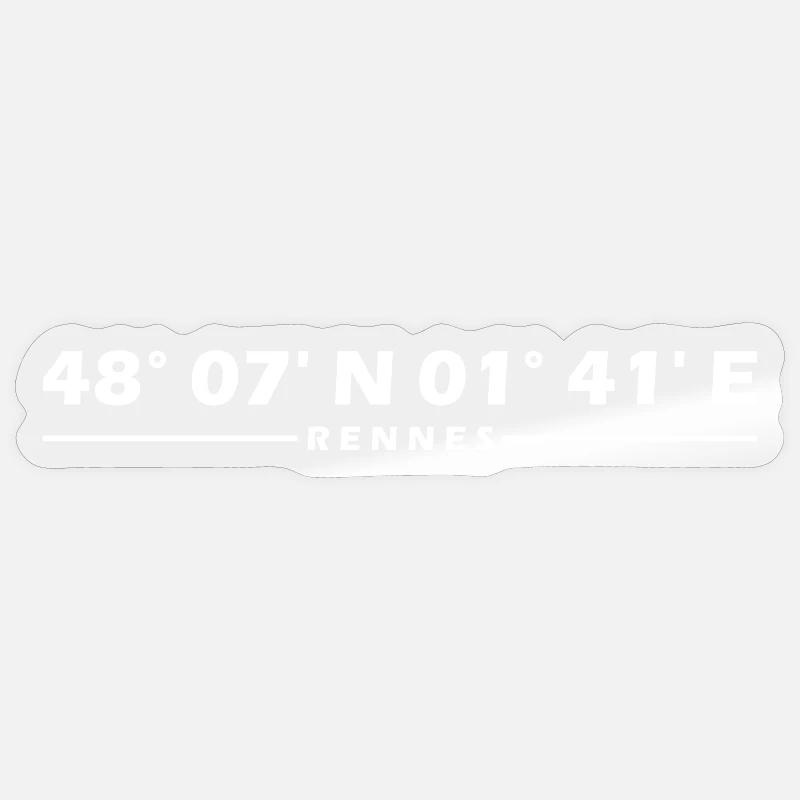 Rennes coordinates Sticker size S (10 x 10 cm)