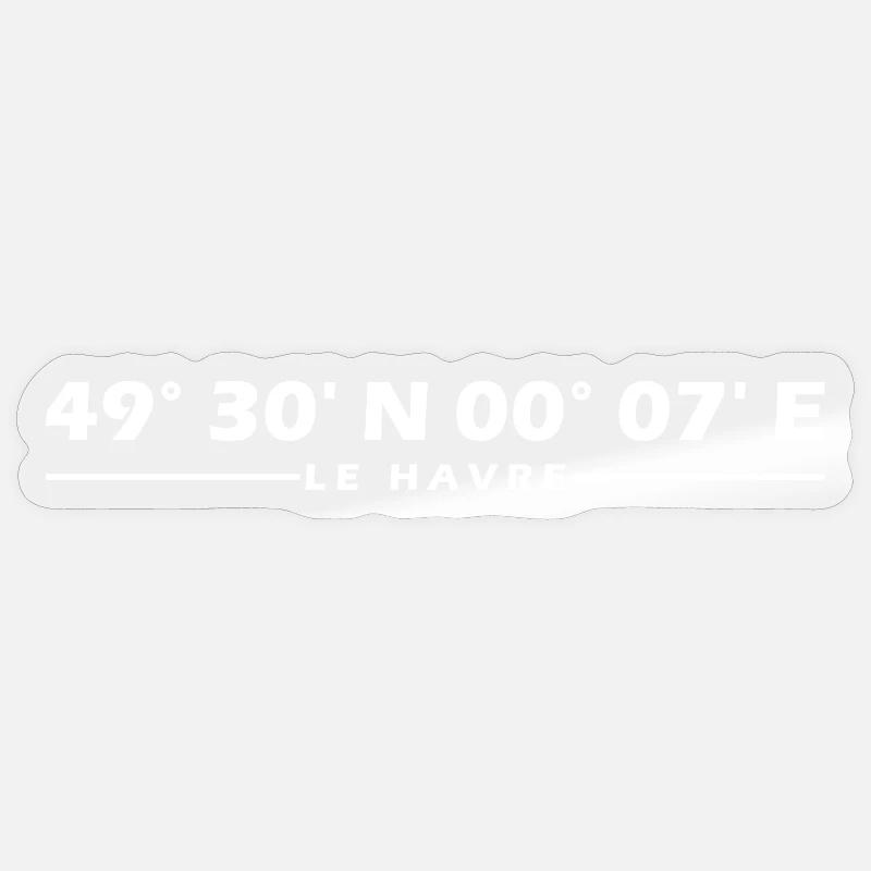 Le Havre Coordinates Sticker size S (10 x 10 cm)
