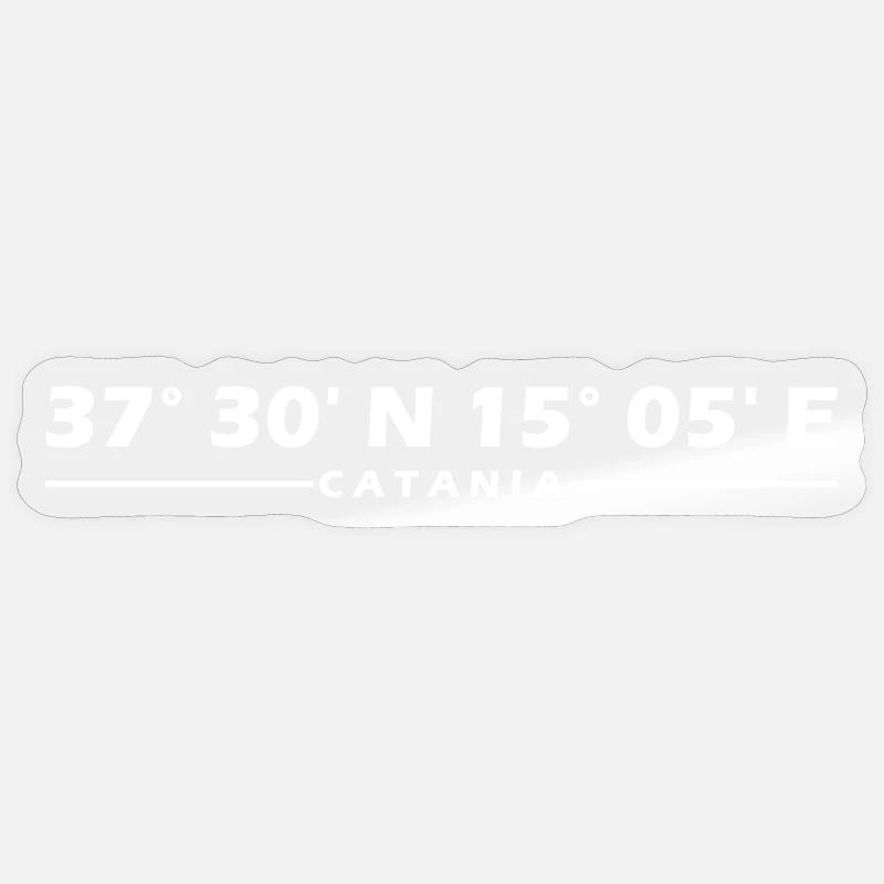 Catania Coordinates Sticker size S (10 x 10 cm)