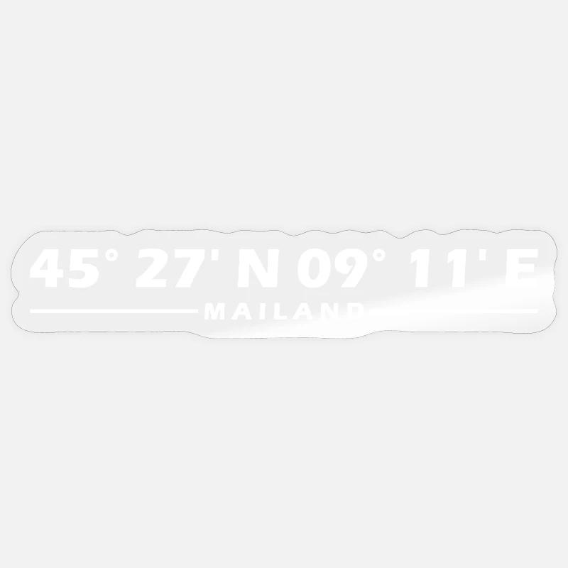 Milan Coordinates Sticker size S (10 x 10 cm)