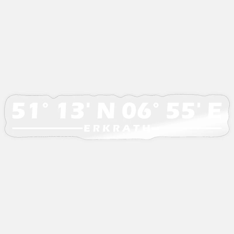 Erkrath Coordinates Sticker size S (10 x 10 cm)