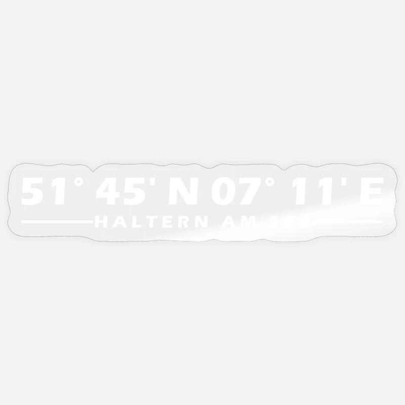 Haltern am See coordinates Sticker size S (10 x 10 cm)