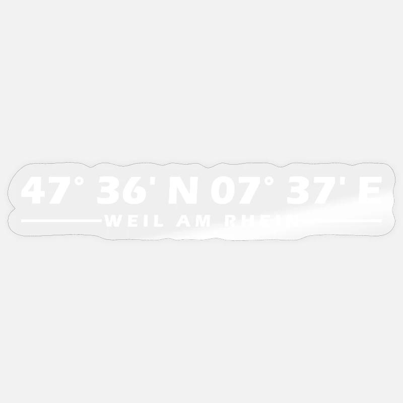 Because coordinates on the Rhine Sticker size S (10 x 10 cm)