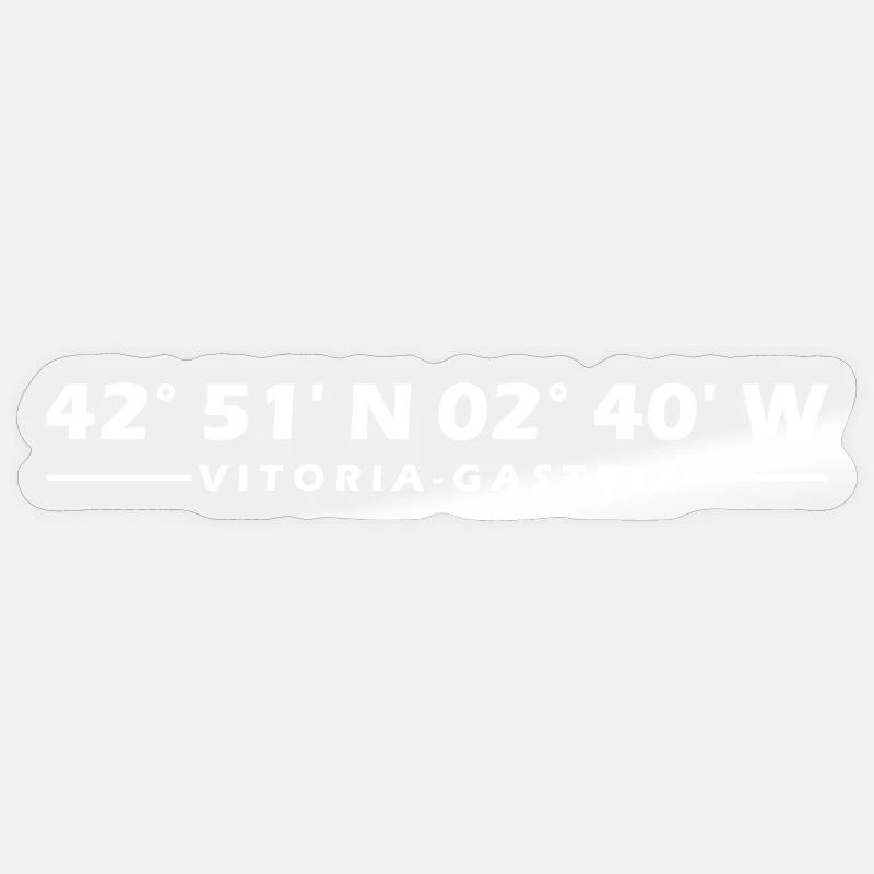 Vitoria-Gasteiz coordinates Sticker size S (10 x 10 cm)