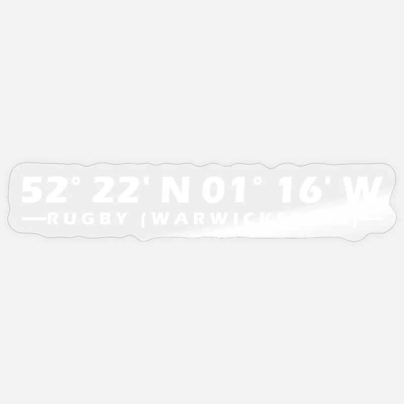 Rugby (Warwickshire) coordinates Sticker size S (10 x 10 cm)