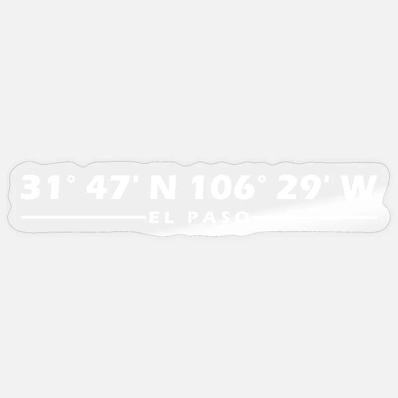 El Paso Coordinates Sticker size S (10 x 10 cm)