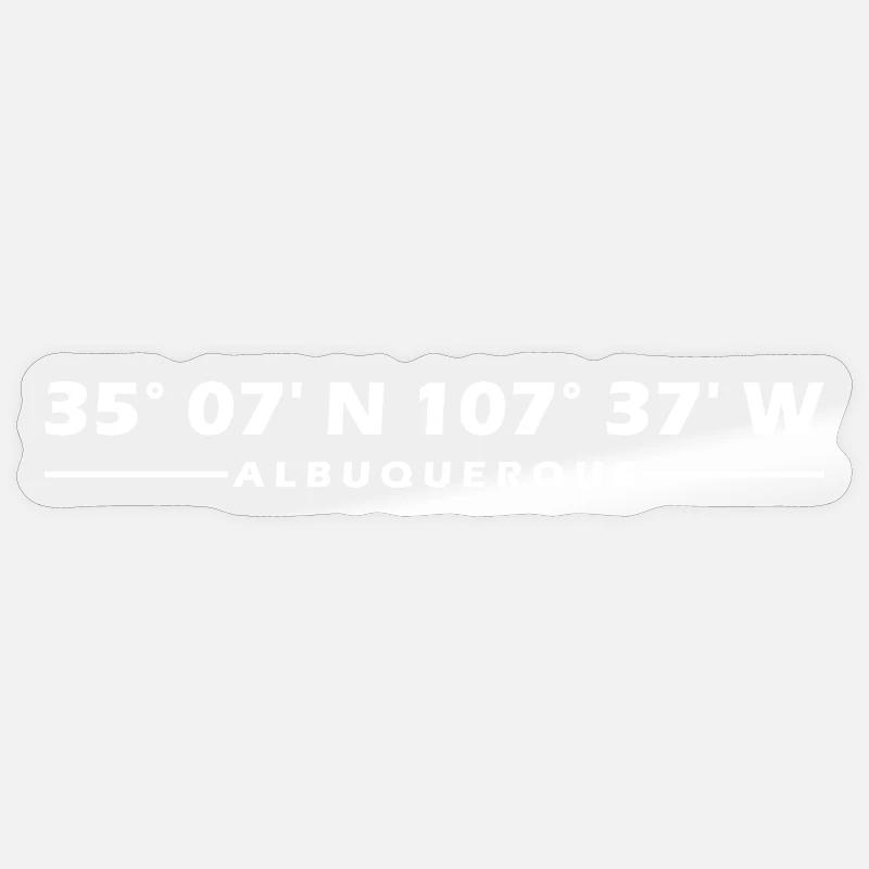 Albuquerque coordinates Sticker size S (10 x 10 cm)