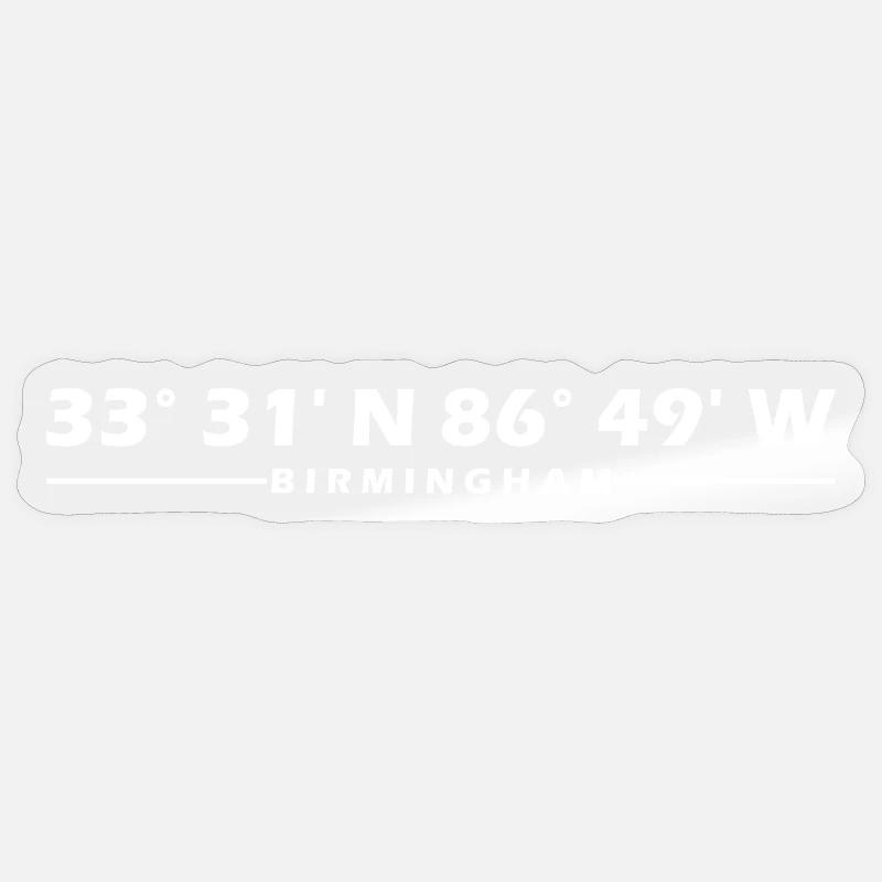Birmingham Coordinates Sticker size S (10 x 10 cm)