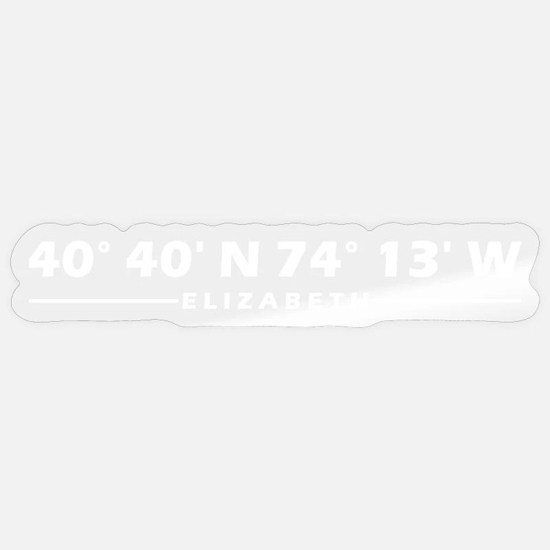 Elizabeth Coordinates Sticker size S (10 x 10 cm)