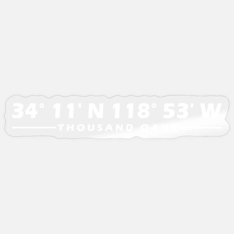 Thousand Oaks Coordinates Sticker size S (10 x 10 cm)