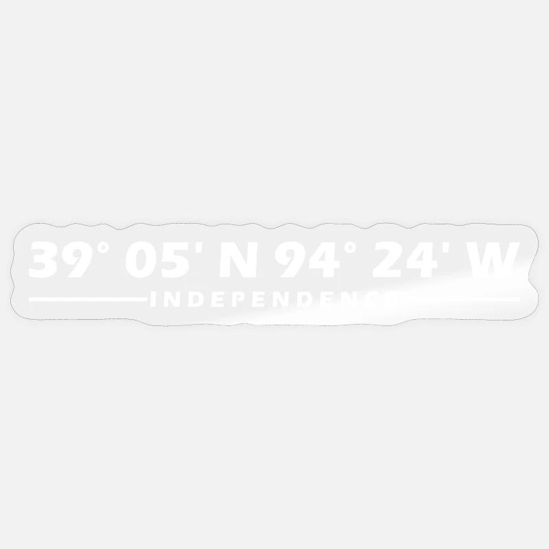 Independence Coordinates Sticker size S (10 x 10 cm)