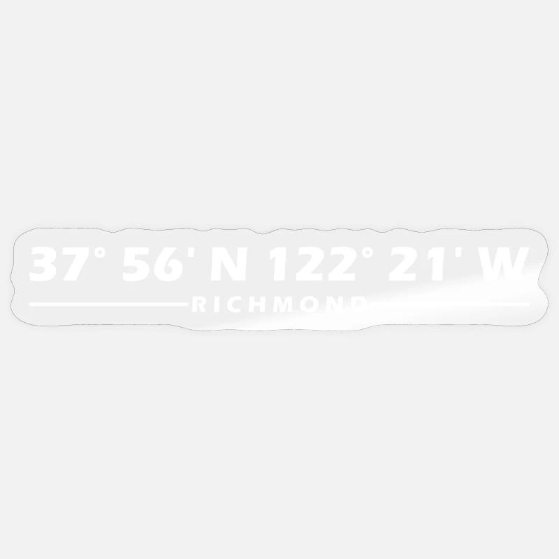 Richmond Coordinates Sticker size S (10 x 10 cm)