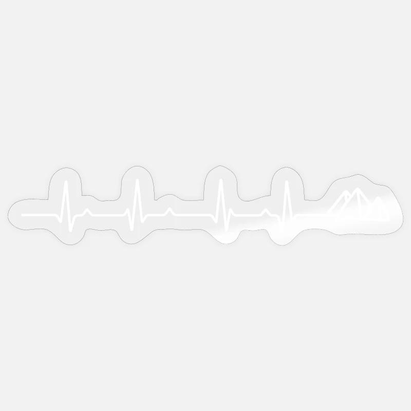 Pyramide des battements de cœur - Sticker taille S (10 x 10 cm) - brillant transparent