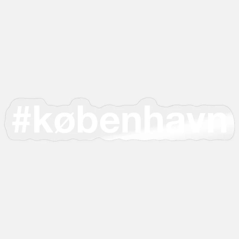 KOBENHAVN, Copenhague, Danemark - Sticker taille S (10 x 10 cm) - brillant transparent