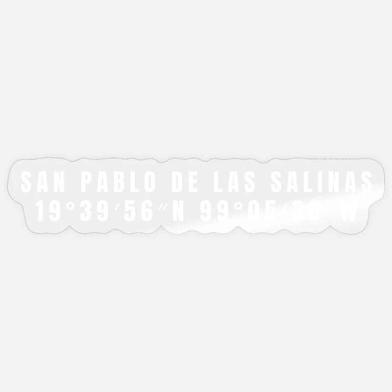San Pablo de las Salinas, Mexico Coordinates Sticker size S (10 x 10 cm)