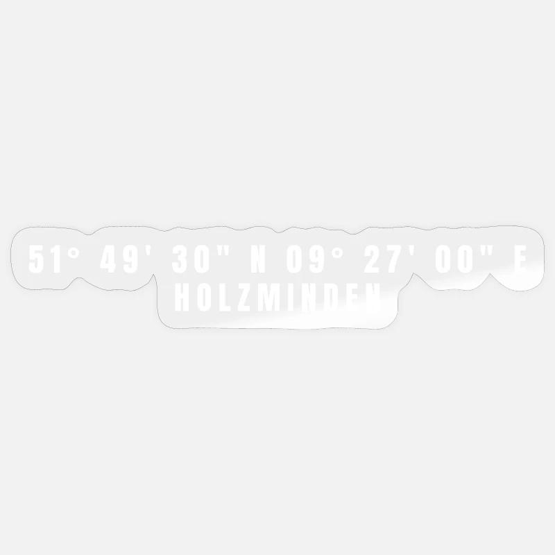 Holzminden, Coordonnées Basse-Saxe Sticker taille S (10 x 10 cm)
