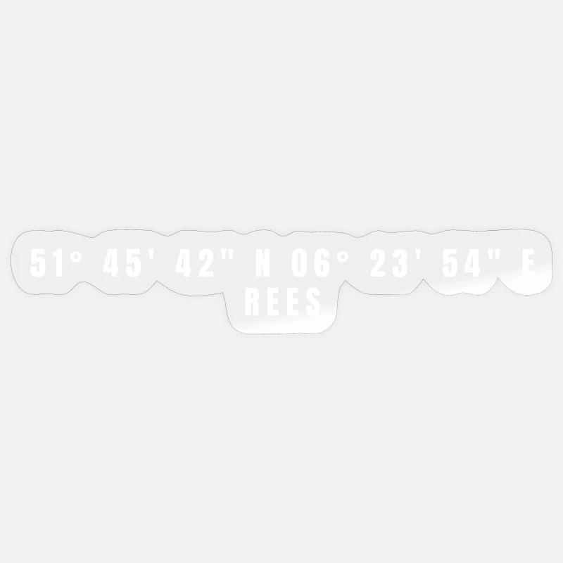 Rees North Rhine-Westphalia Coordinates Sticker size S (10 x 10 cm)