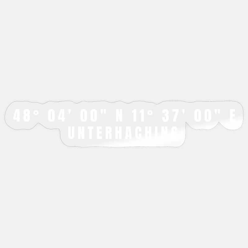 Unterhaching, Bavaria Coordinates Sticker size S (10 x 10 cm)