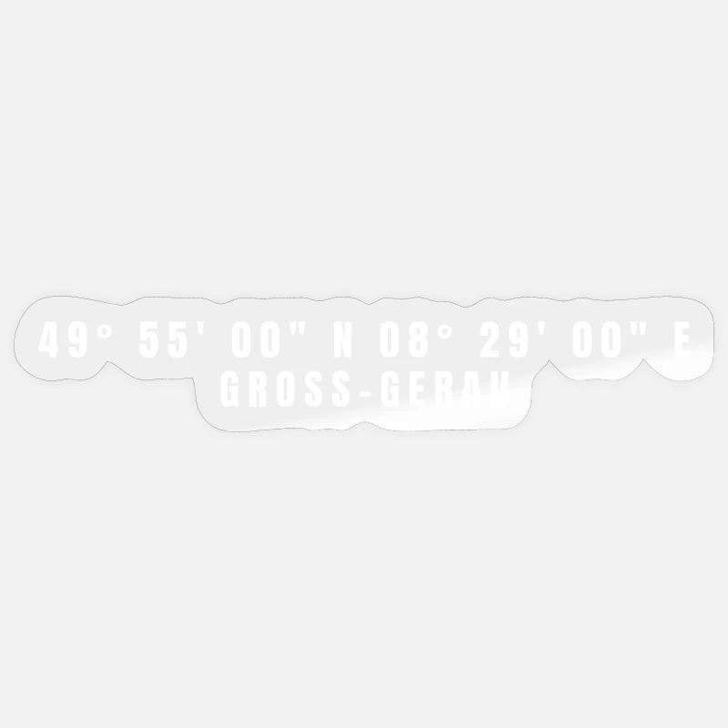 Groß-Gerau, Hesse, Coordinates Sticker size S (10 x 10 cm)