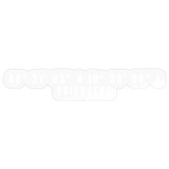 Friedberg, Bavière Coordonnées - Sticker taille S (10 x 10 cm) - brillant transparent - Devant