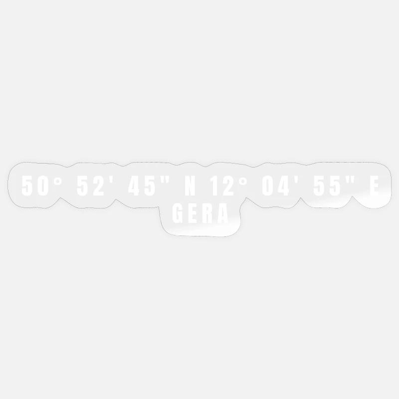 Gera, Thuringia Coordinates Sticker size S (10 x 10 cm)
