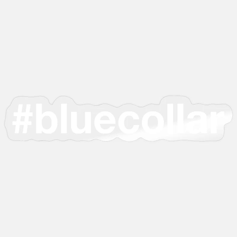 BLUE COLLAR Hashtag Sticker size S (10 x 10 cm)