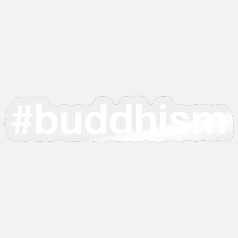Bouddhisme Bouddhisme Bouddhisme - Sticker taille S (10 x 10 cm) - brillant transparent