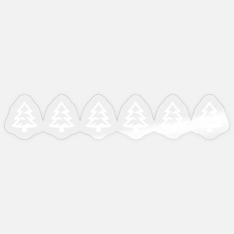 Forest Conifer Icon - Sticker size S (10 x 10 cm) - transparent glossy