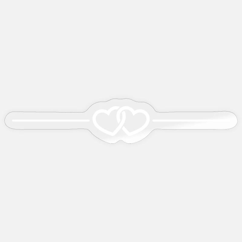 Herzen Liebe Symbol - Sticker Größe S (10 x 10 cm) - Transparent glänzend