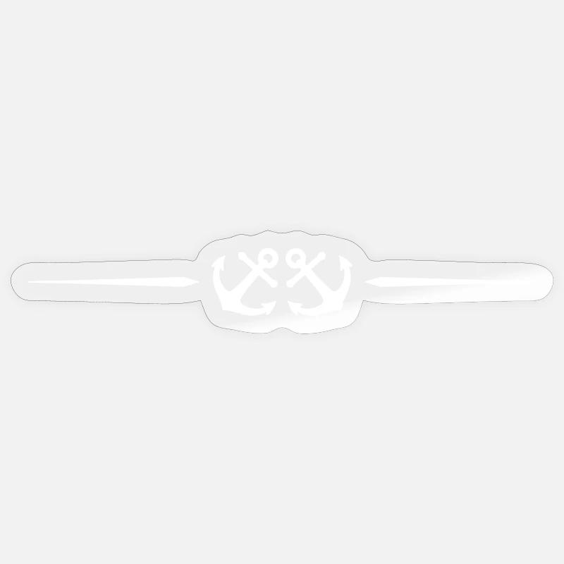 Anchor Line Icon - Sticker size S (10 x 10 cm) - transparent glossy