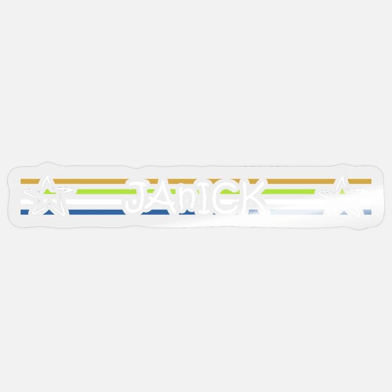 Gift for Janick - Sticker size S (10 x 10 cm) - transparent glossy