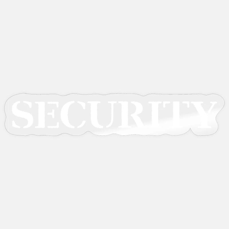 Security - Sticker taille S (10 x 10 cm) - brillant transparent