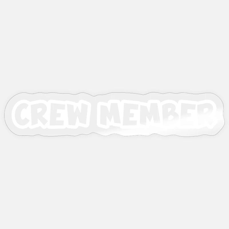 Membre d’équipage - Sticker taille S (10 x 10 cm) - brillant transparent