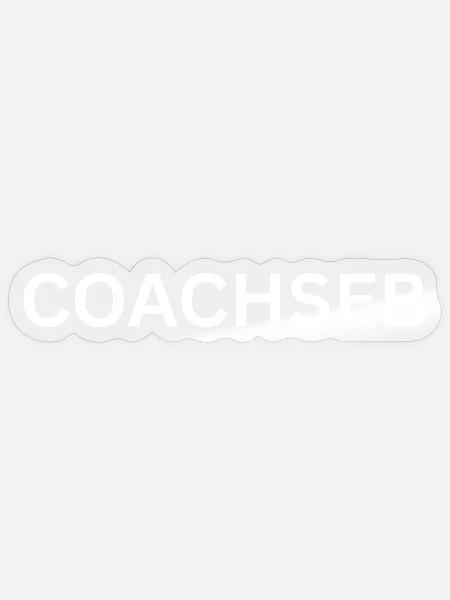 coachseb - Sticker Größe S (10 x 10 cm) - Transparent glänzend