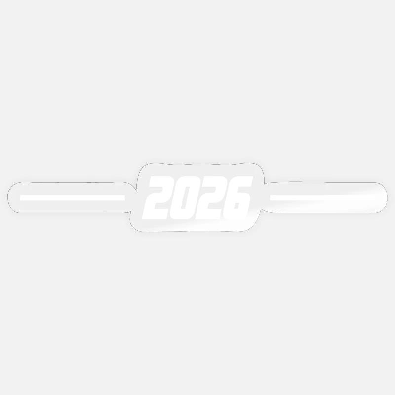 2026 Linie - Sticker Größe S (10 x 10 cm) - Transparent glänzend